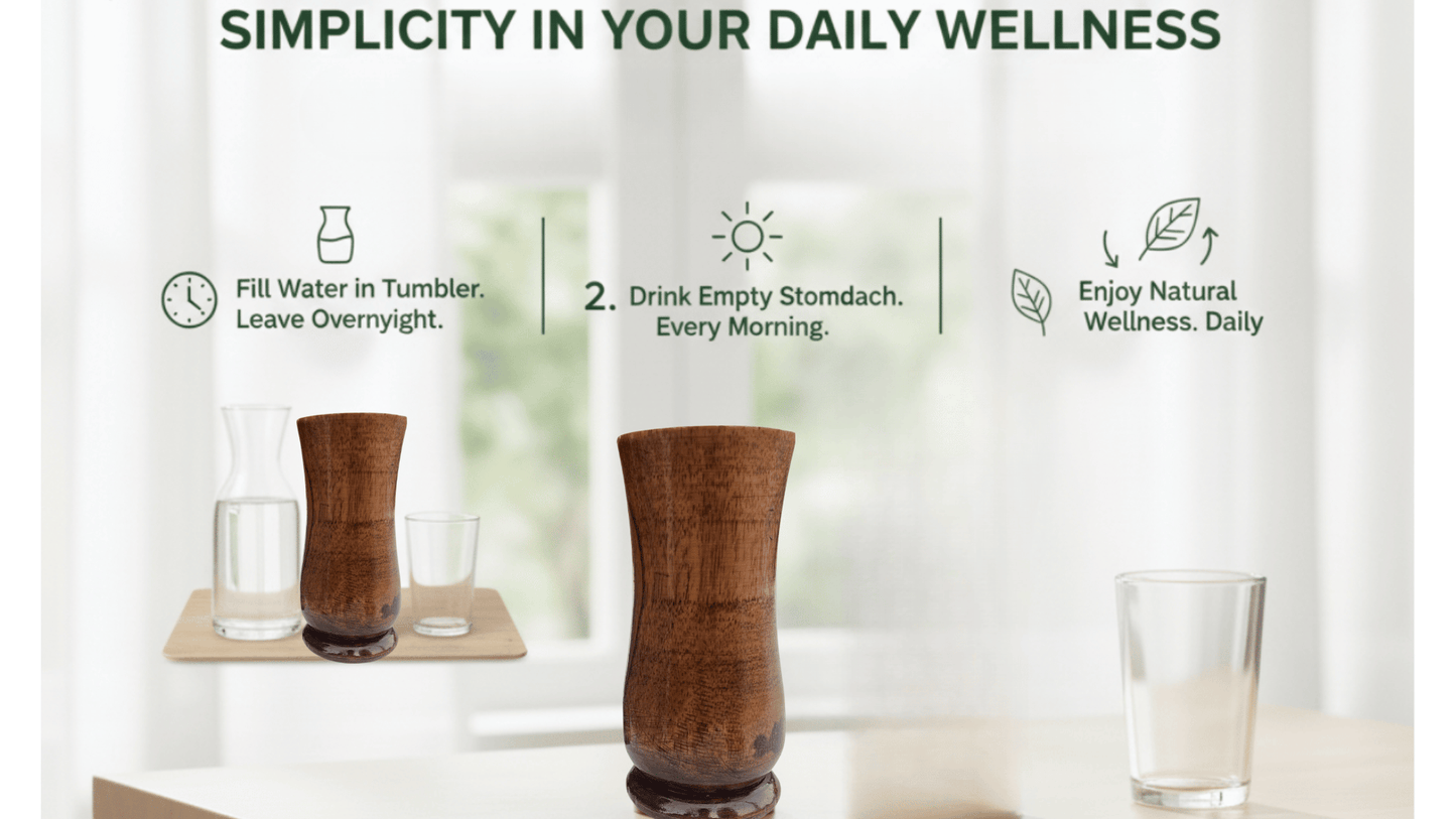 Sugar Balance Wooden Water Glass (Natural Sugar Solution)