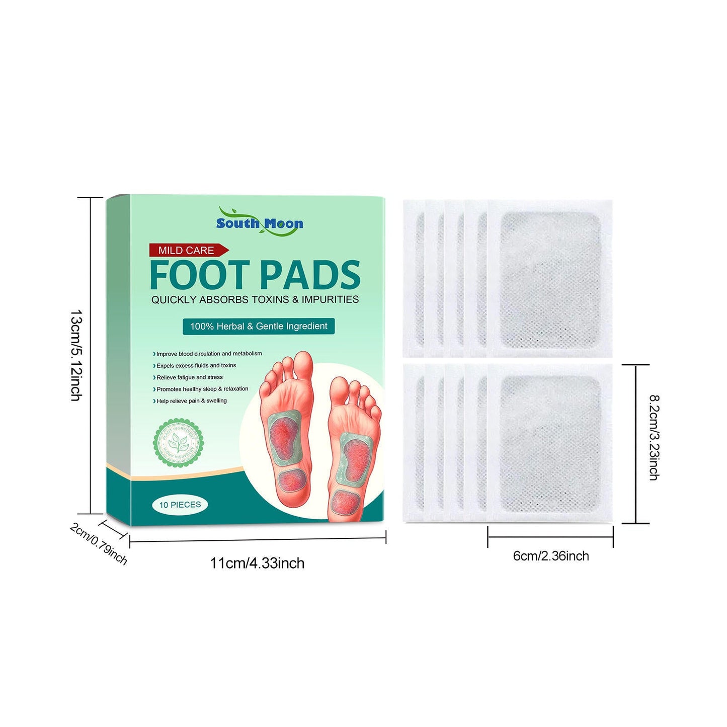 100% Herbal & Gentle Ingredient Detox Foot Pads BUY 10 GET 20 FREE (Pack of 30)