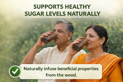 Sugar Balance Wooden Water Glass (Natural Sugar Solution)